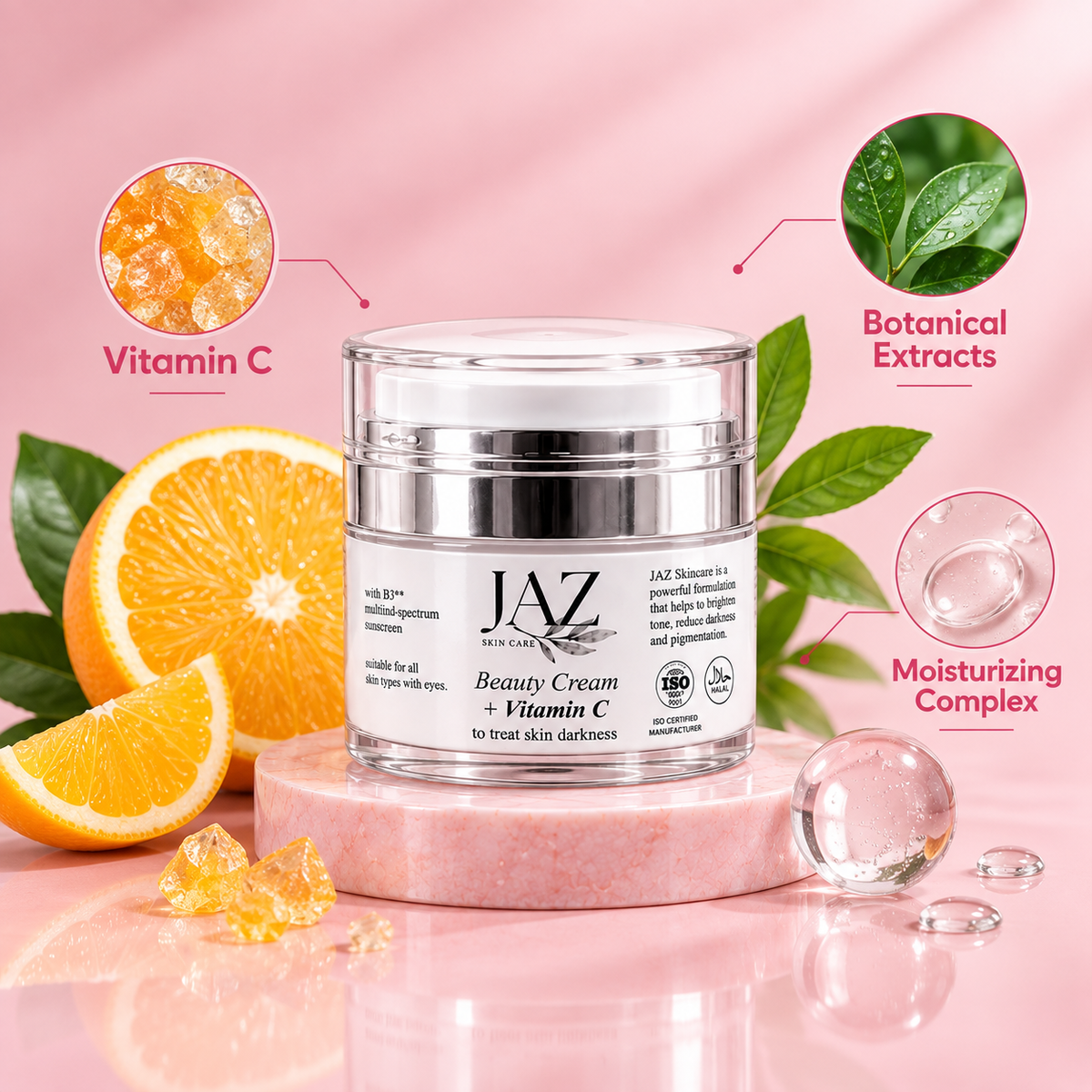 JAZ Vitamin C Beauty Cream - Dermatologist Recommended