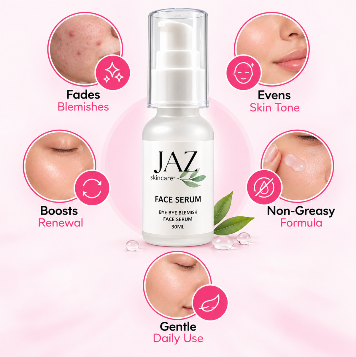 JAZ Bye Bye Blemish Serum — Treatment For Acne Marks & Blemishes