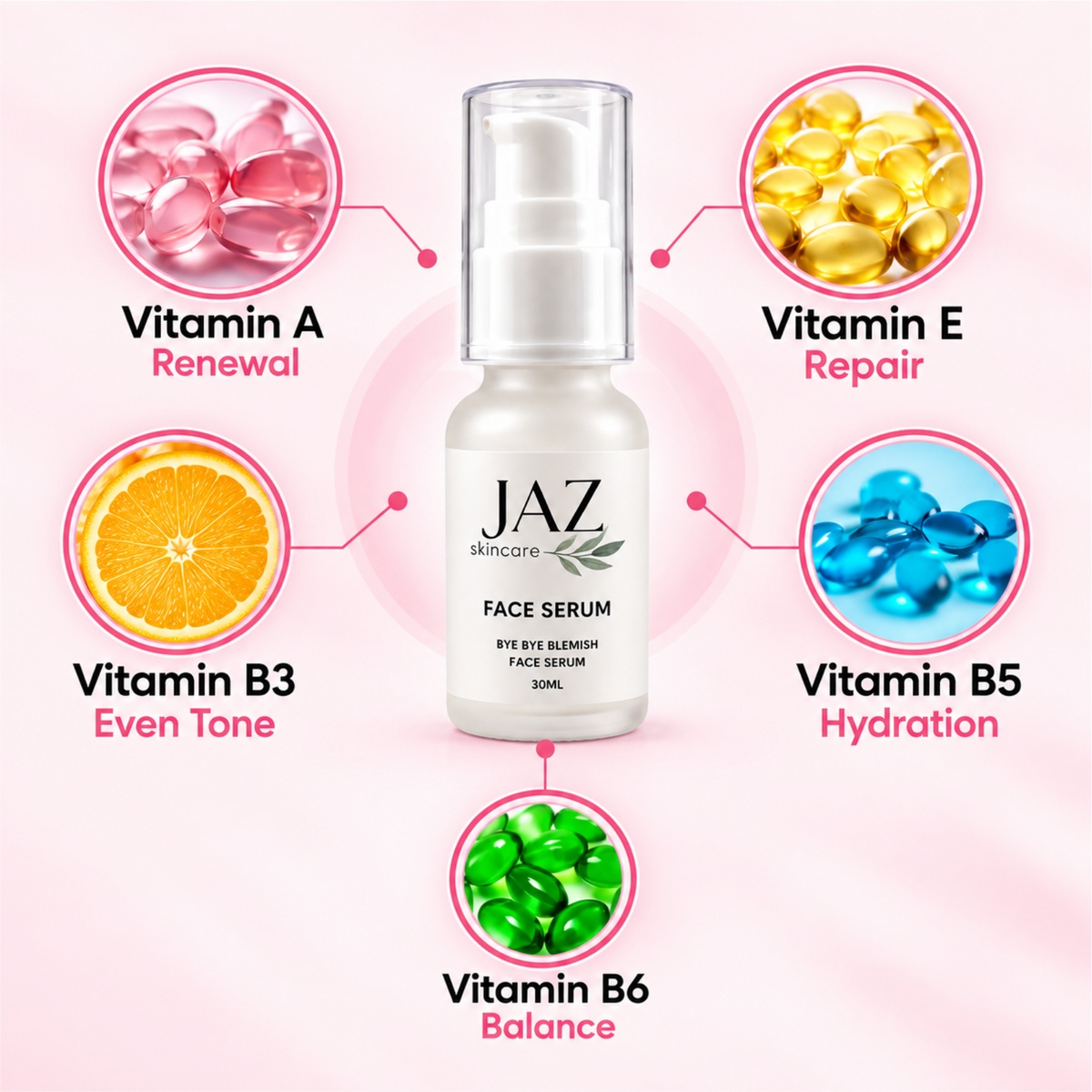 JAZ Bye Bye Blemish Serum — Treatment For Acne Marks & Blemishes